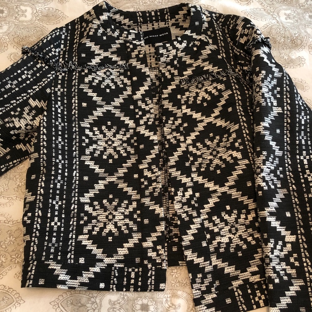 Who What Wear Patterned Blazer